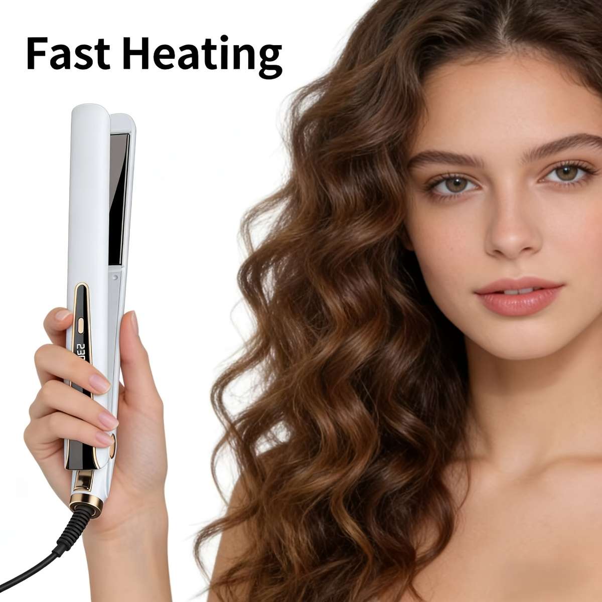 Curling Iron Items Top Configuration Ivory White