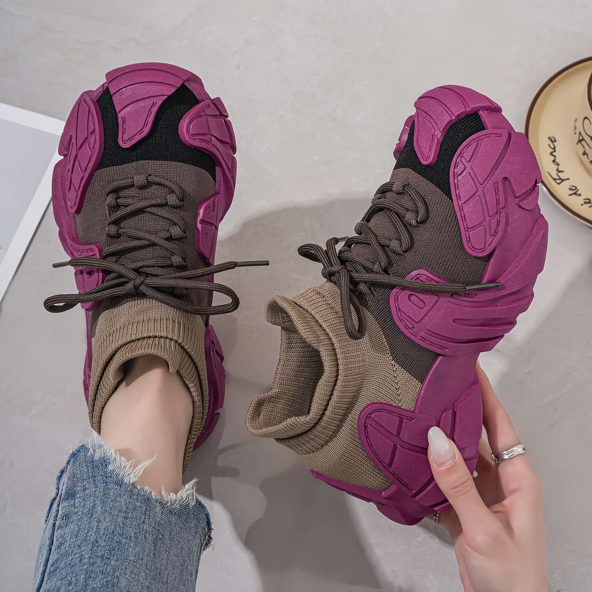 Women S Sneakers Color Beige Color Sizeuk 5.5