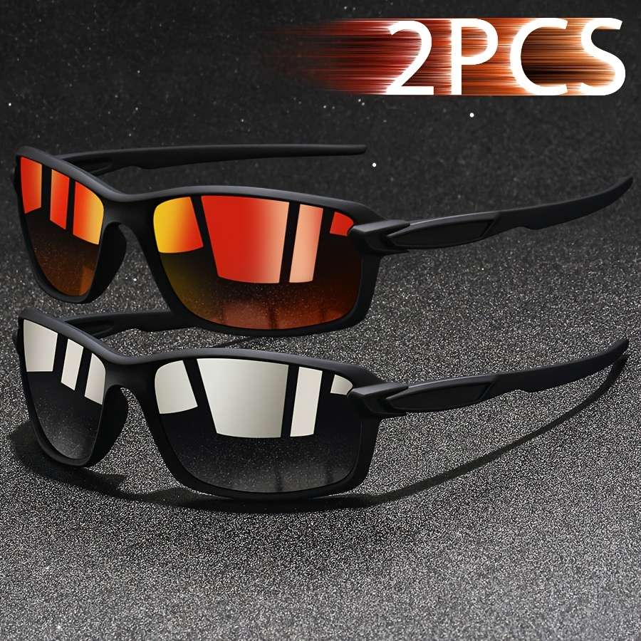 Cycling Glasses Color 2Pcs Redmirror Black