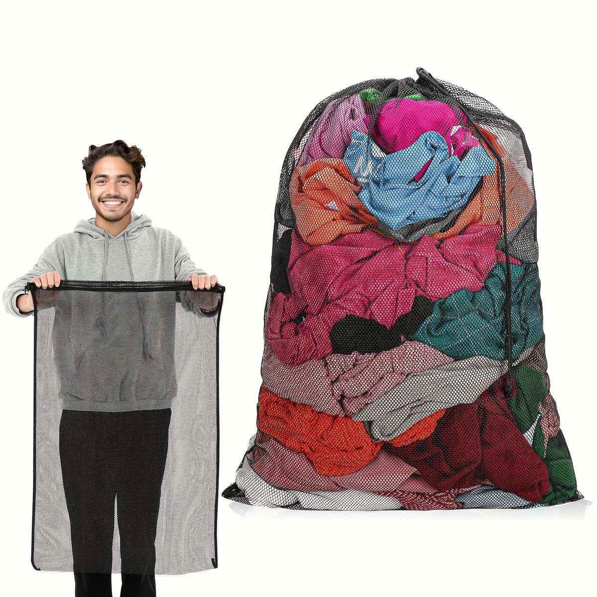 Laundry Bags Quantity Black  2 Pcs