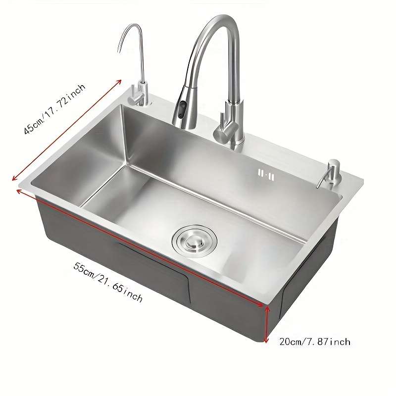 21.7-Inch Stainless Steel Single-Bowl Kitchen Sink