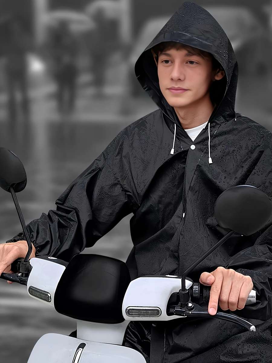 Raincoat Black Size Asian Xl