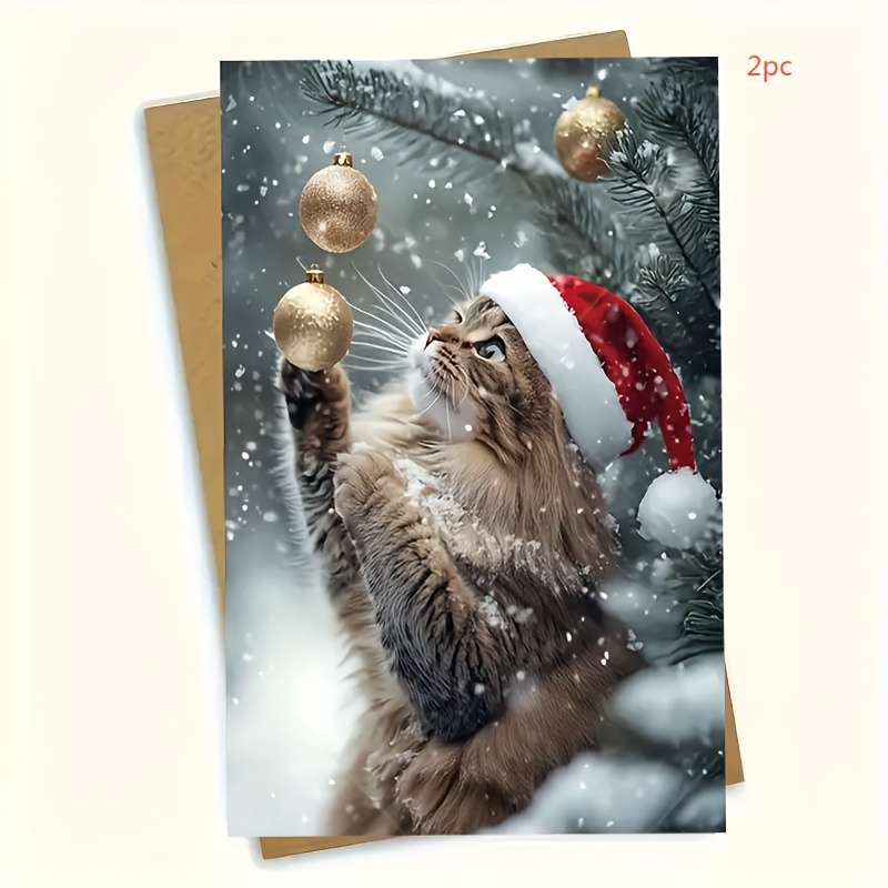Greeting Cards Quantity 2Pc Red