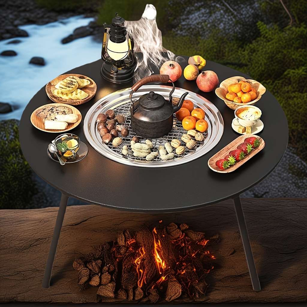 Barbecue Grill Color Black Bbq Table  6 Accessories