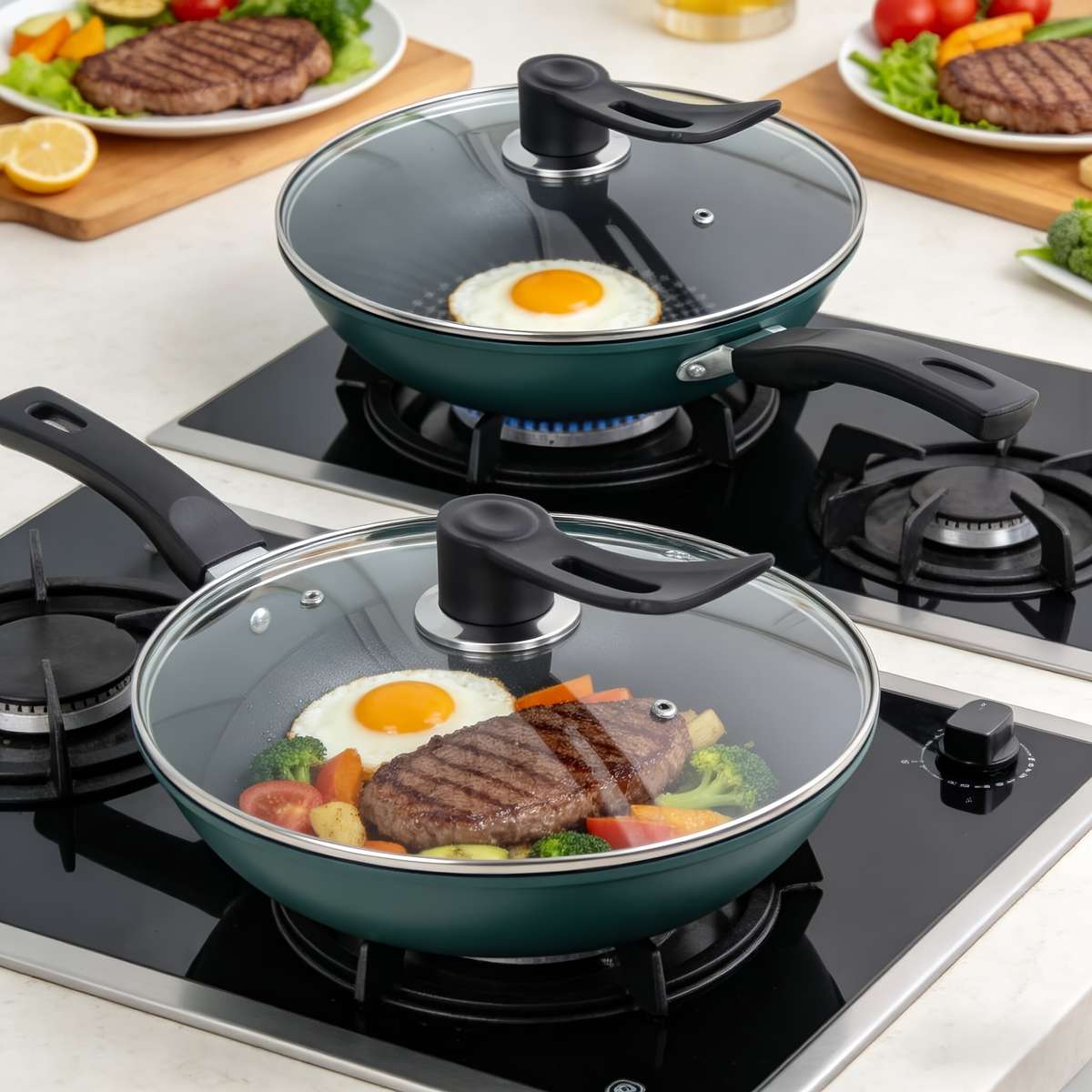 Frying Pan Color 28Cm Green Woklid Included