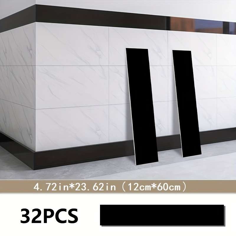 Skirting Board Gray Base Stone Pattern Size 4.72In*23.62In12Cm*60Cm