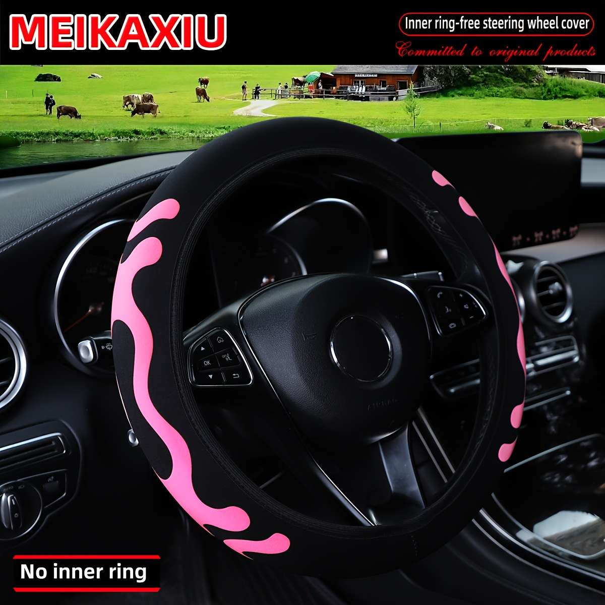 Car Steering Wheel Cover White