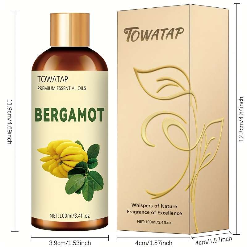 Towatap Bergamot Essential Oil 30ml 10ml 100 Pure Citrus Scent Long Lasting