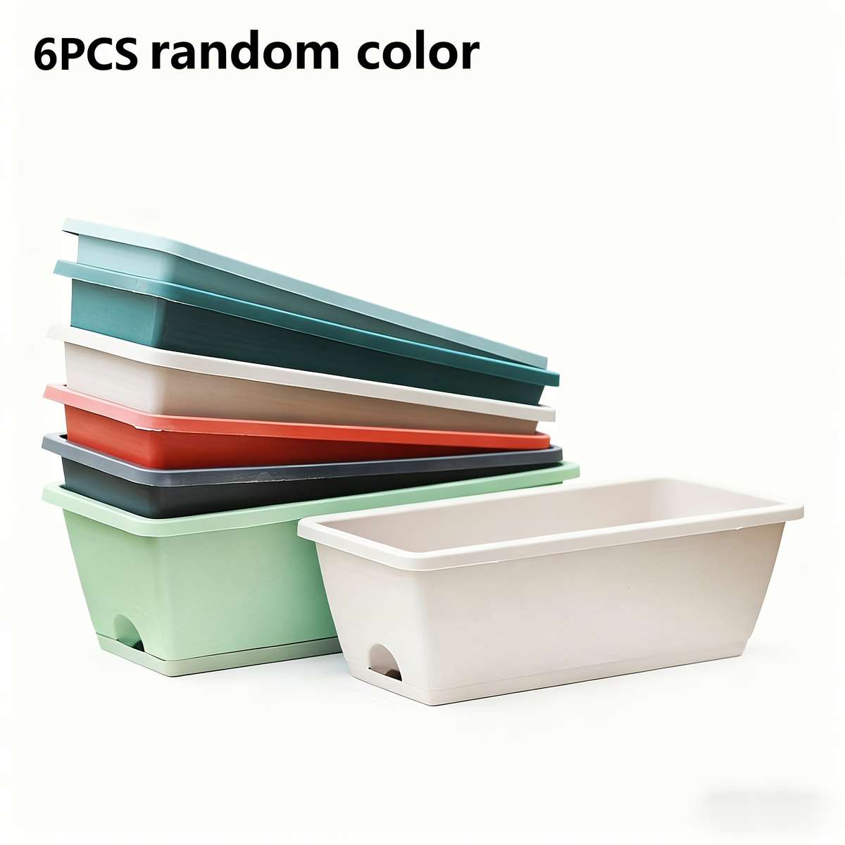 Flowerpot Color Mixed Color  Base Tray Quantity6Pcs