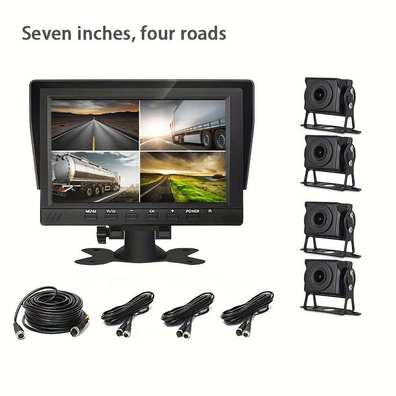 Dashcam Model 7 Inch Ahd Display   4 Channel Starlight Camera
