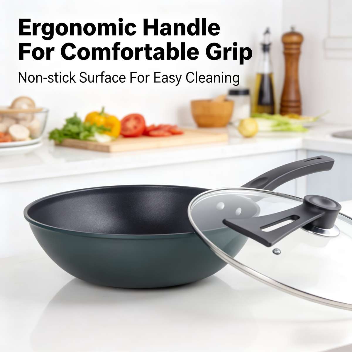 Frying Pan Color 28Cm Green Woklid Included