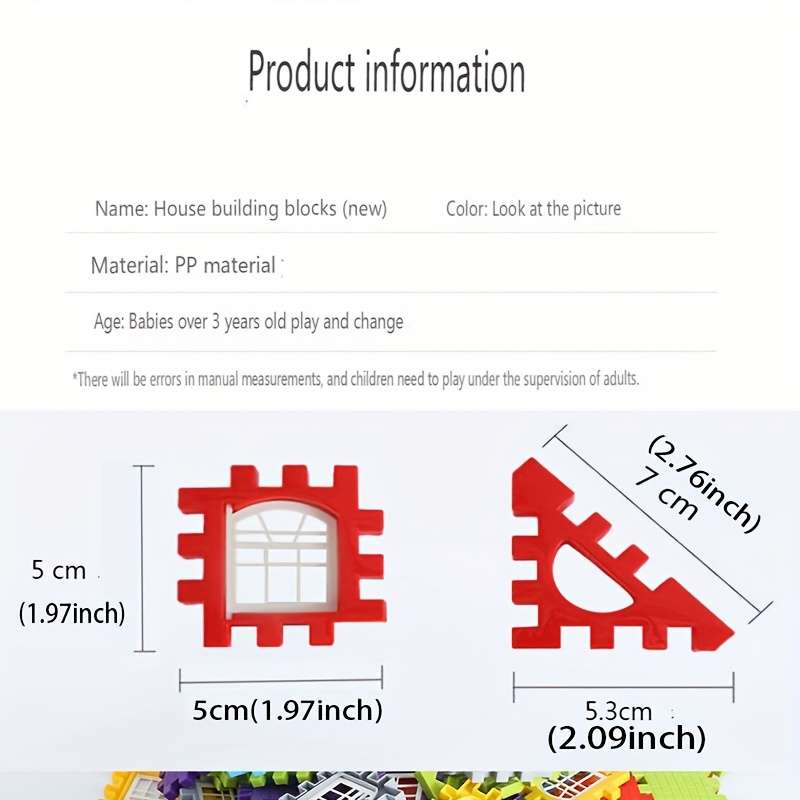 Building Toy Architectural Model Toy Set Quantity Bag: 100 Pieces