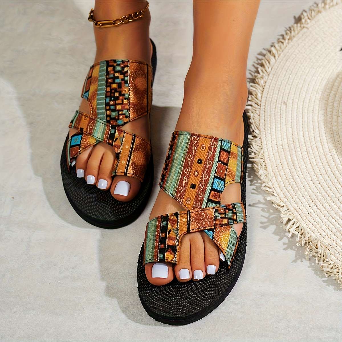 Ladies Summer Flip Flops Blue Uk 5