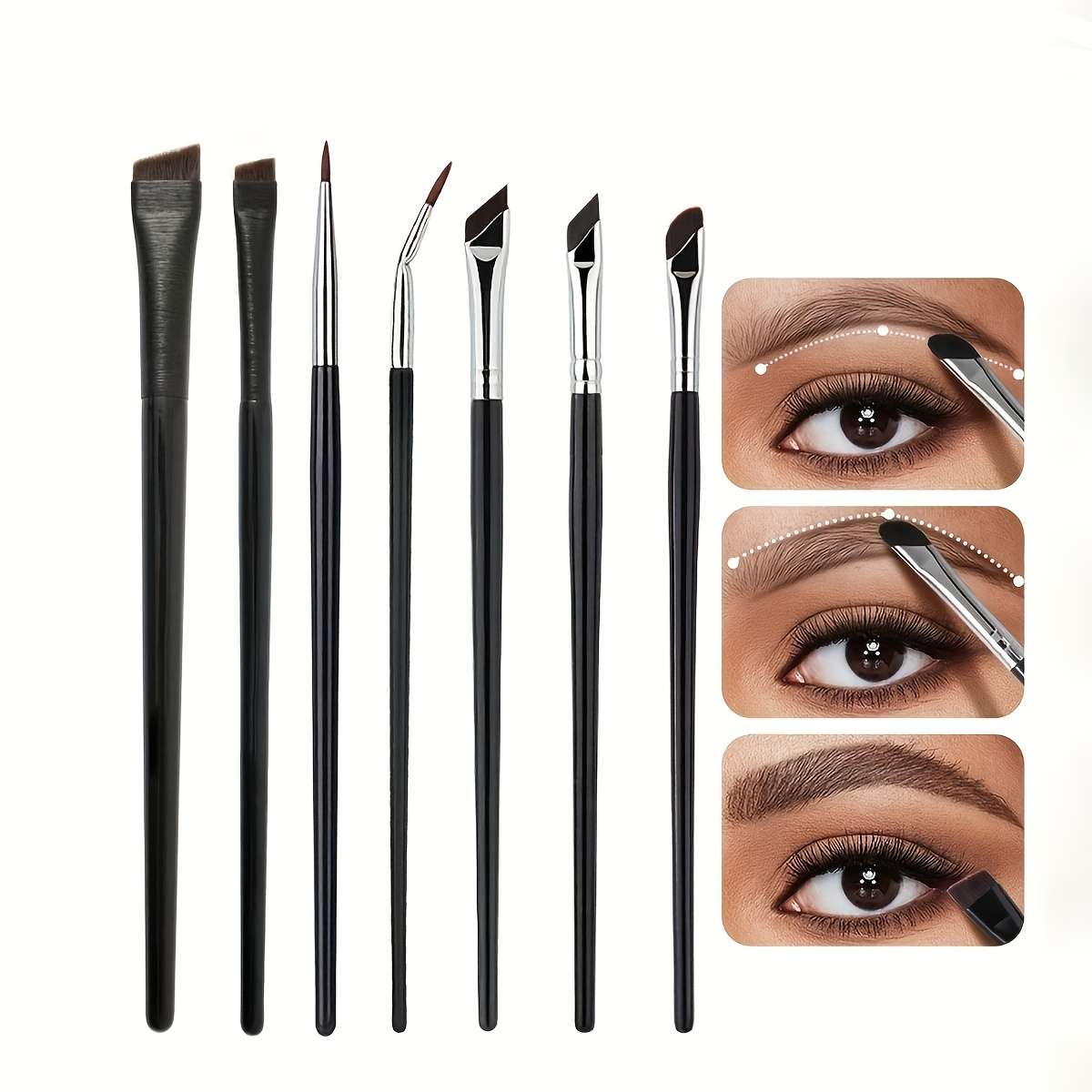 Makeup Brush Set Color 7 Pieces In Total Right Angle  Angle  Large And