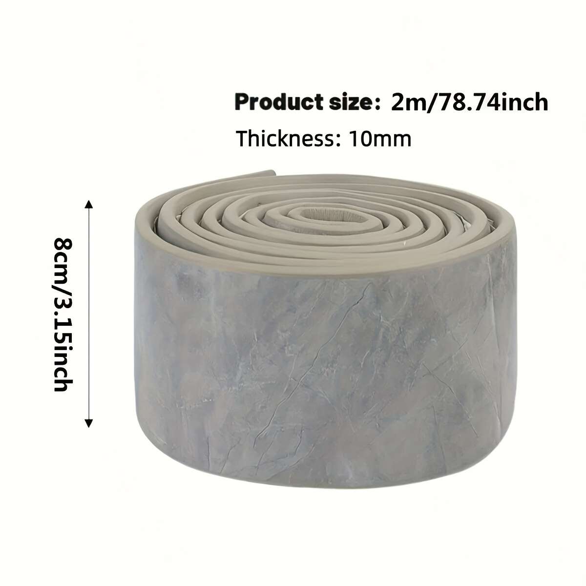 Skirting Board Black Size 8Cm X 2M