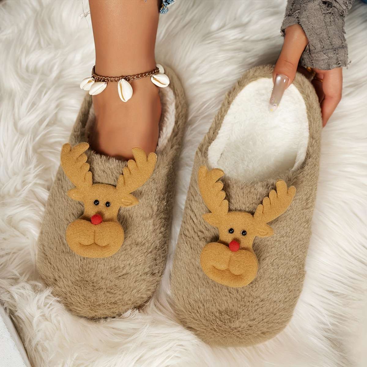Cotton Slippers Color White Sizeuk 6.5-7