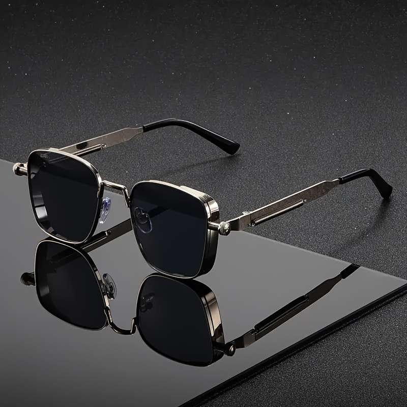 Mens Glasses Color Golden Frame Gray Lens