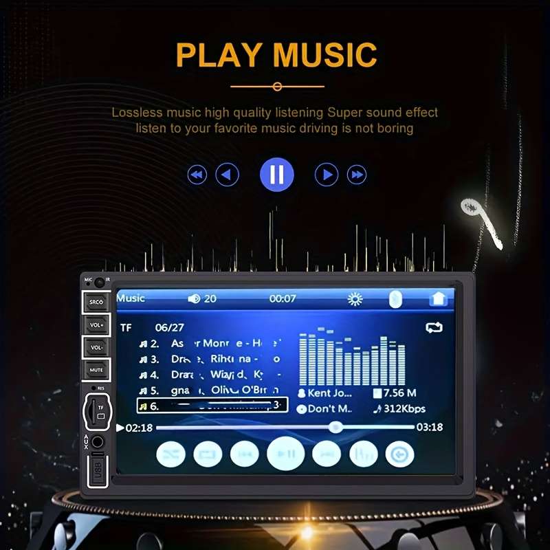 Car Audio  Entertainment System Model 7Inmp5  Add Camera Kit