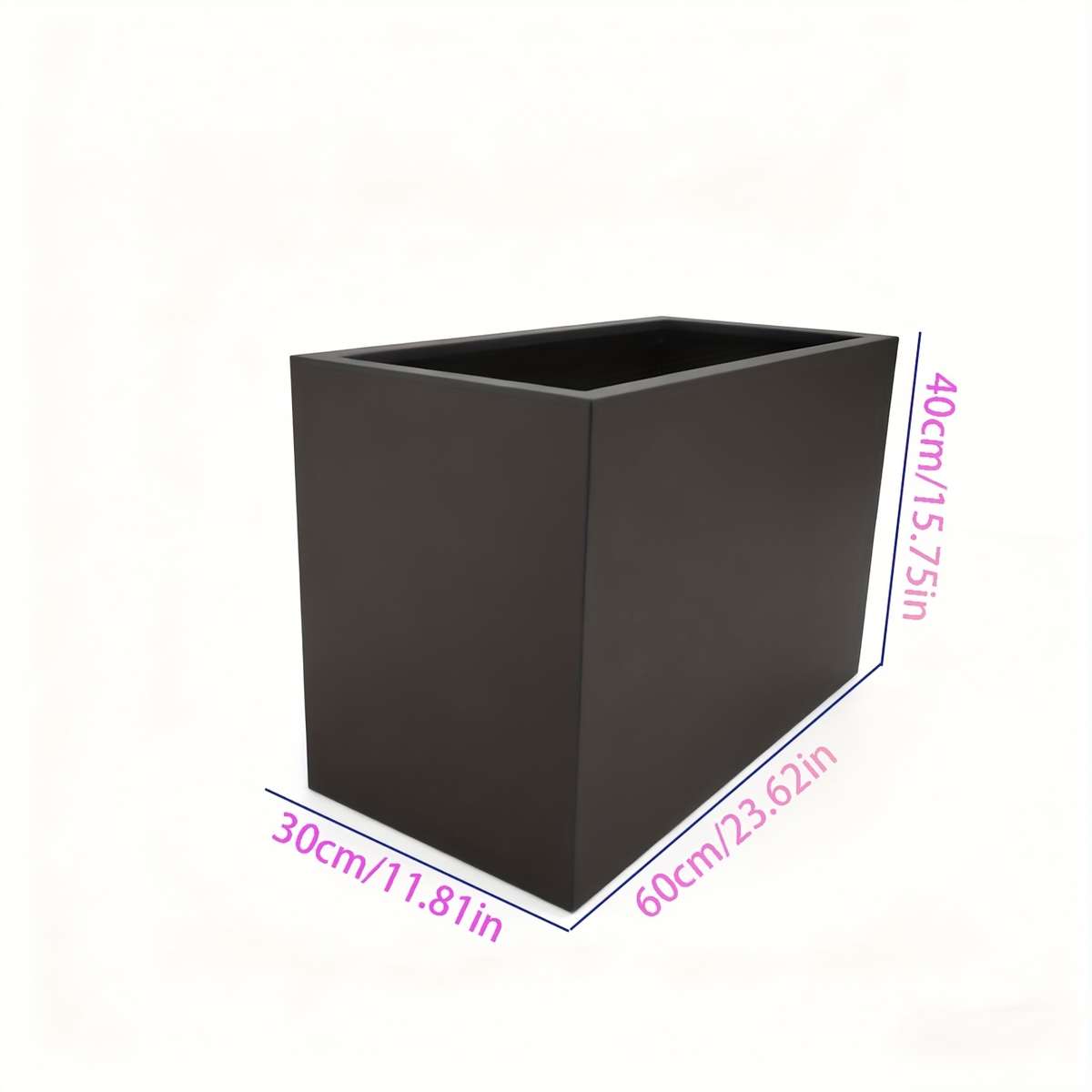 Versatile Large Rectangular Metal Flowerpot Box Long Lasting Quality Ideal