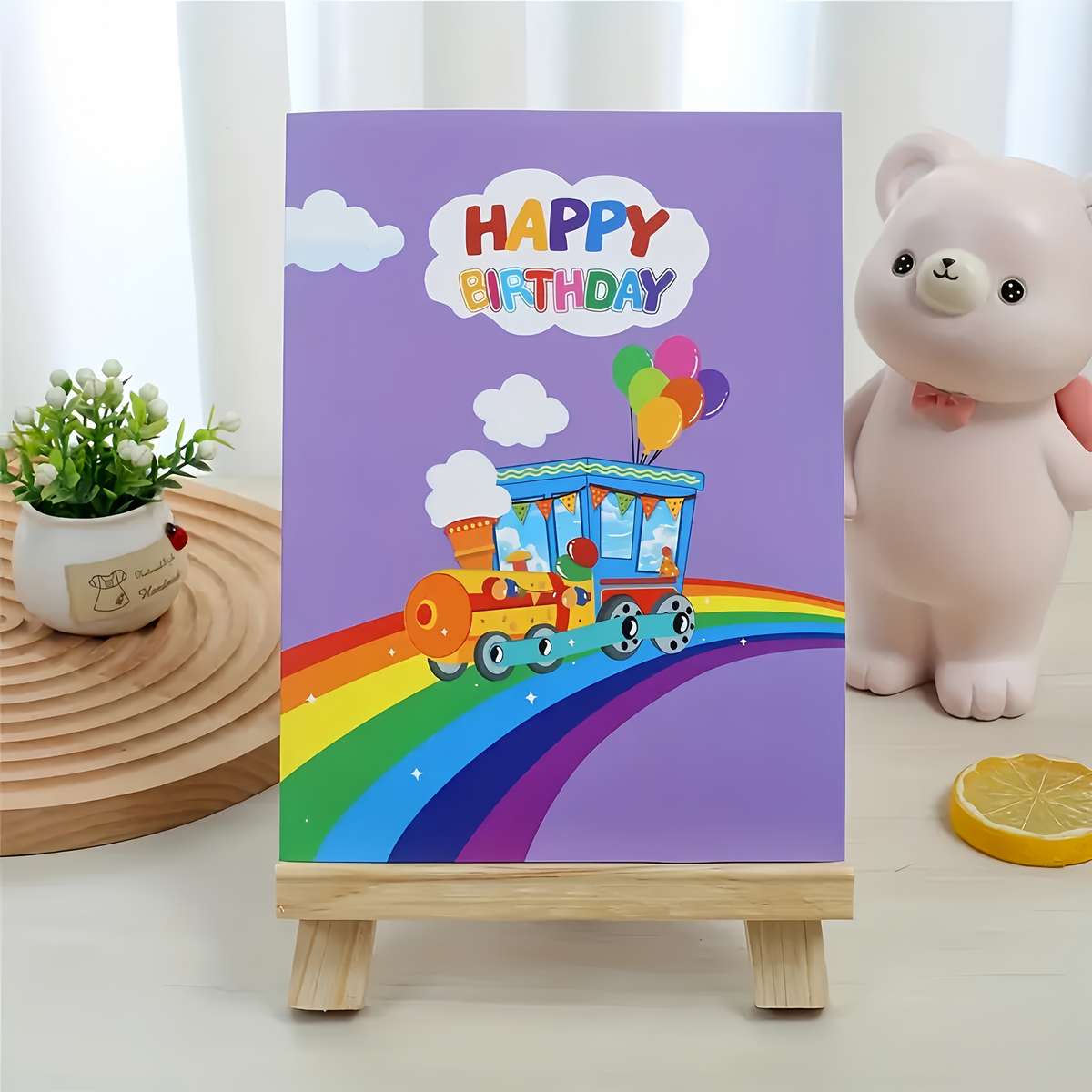 Greeting Cards Items A2 Cartoon Train 002