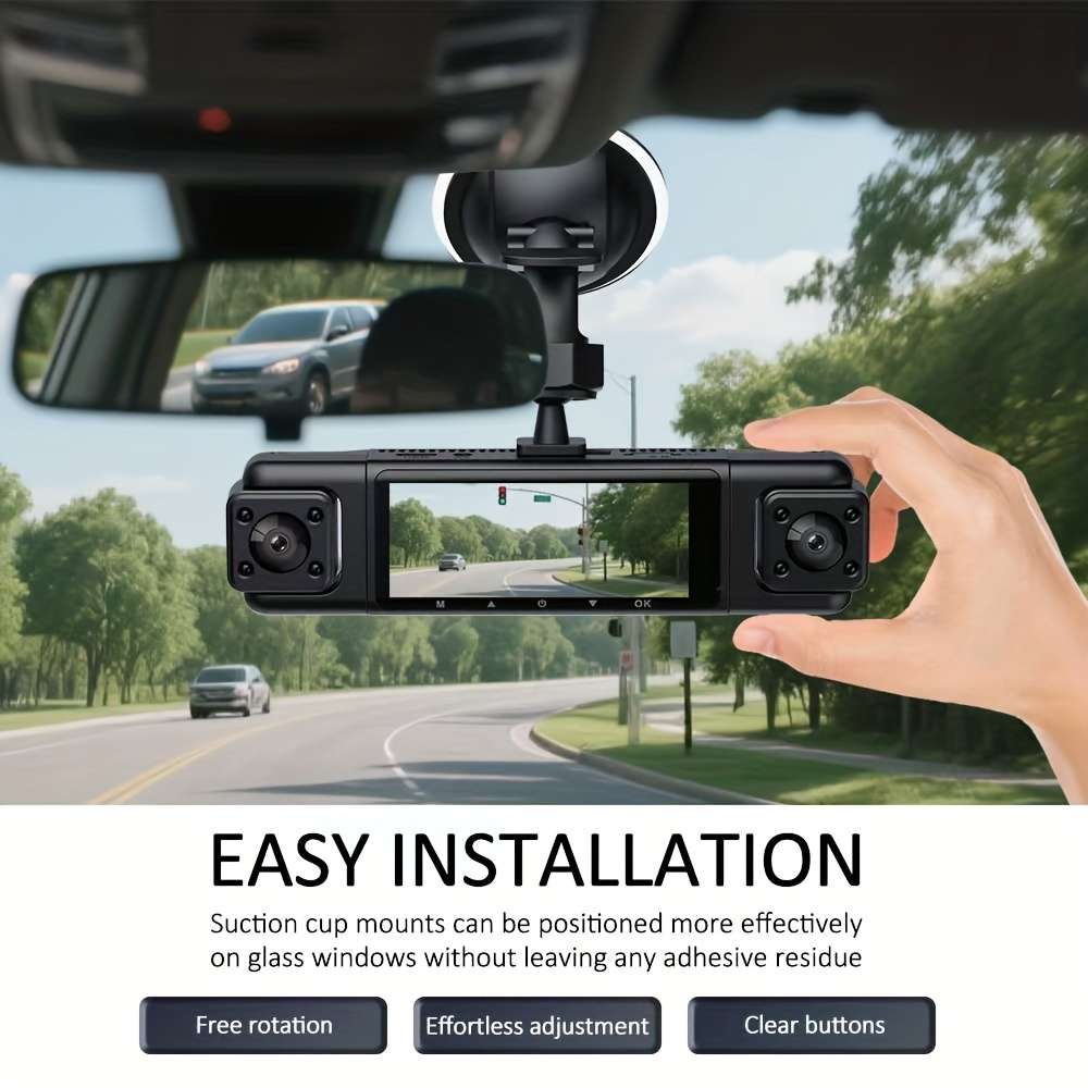 Dashcam Items 4 Lenses 1 Screen Simultaneous Display   32G Memory Card