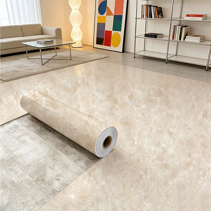 Self Adhesive Floor Sticker White Wood Grain 60cm x 3m