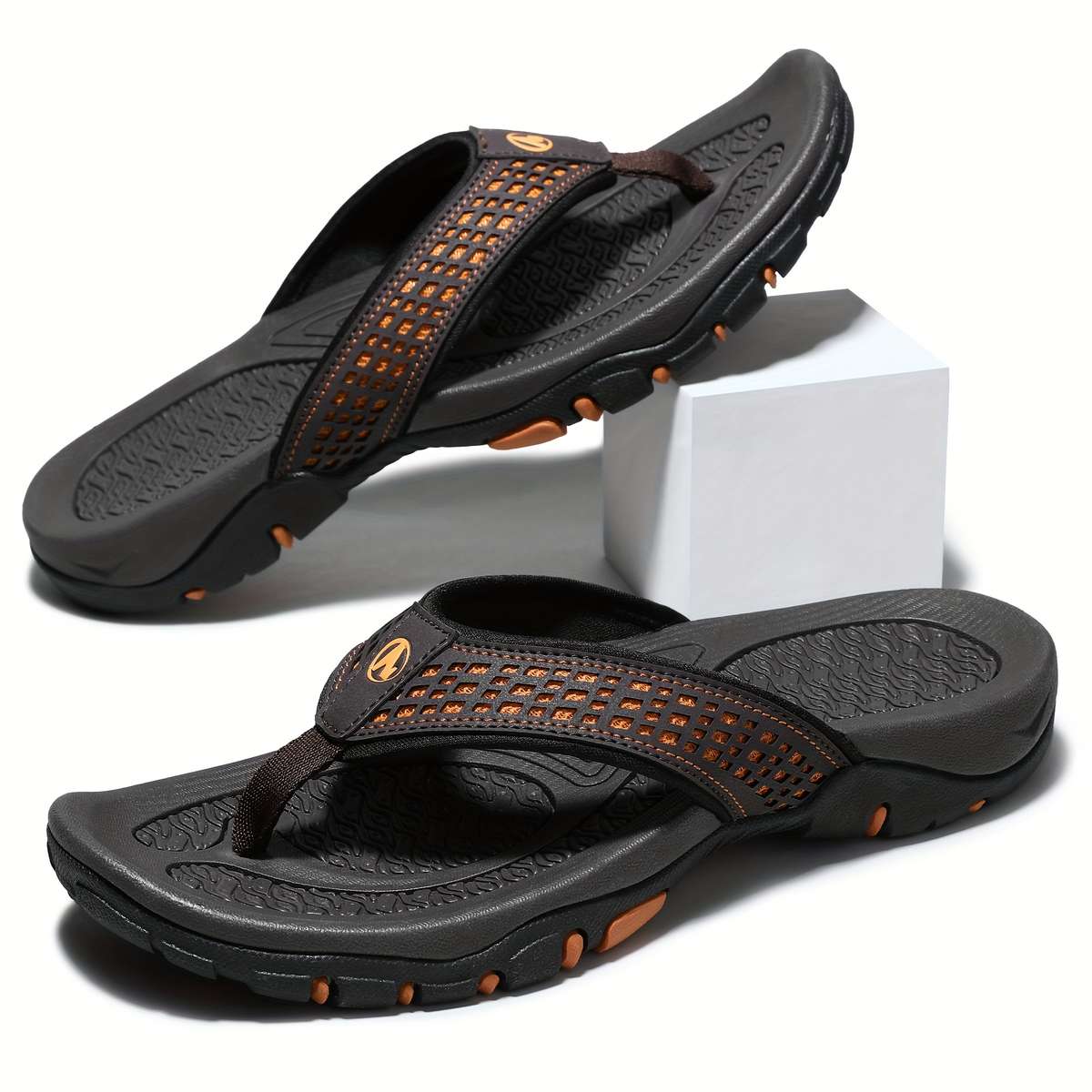 Sandals Color Black Orange Size Uk 10