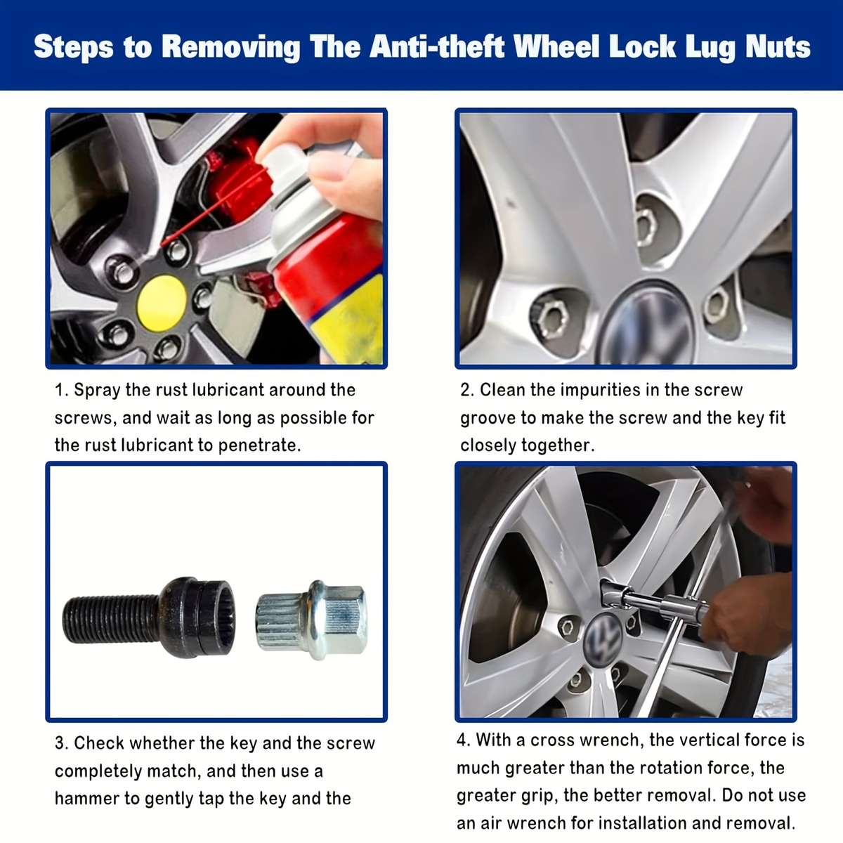 23-Piece Anti-Theft Wheel Lock Nut Removal Kit
