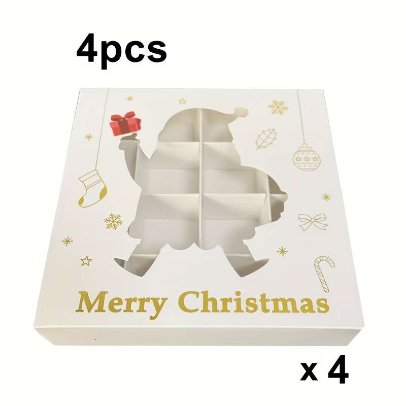 Christmas Gift Boxes Model Snowman 4Pcs Items Christmas Gift Box