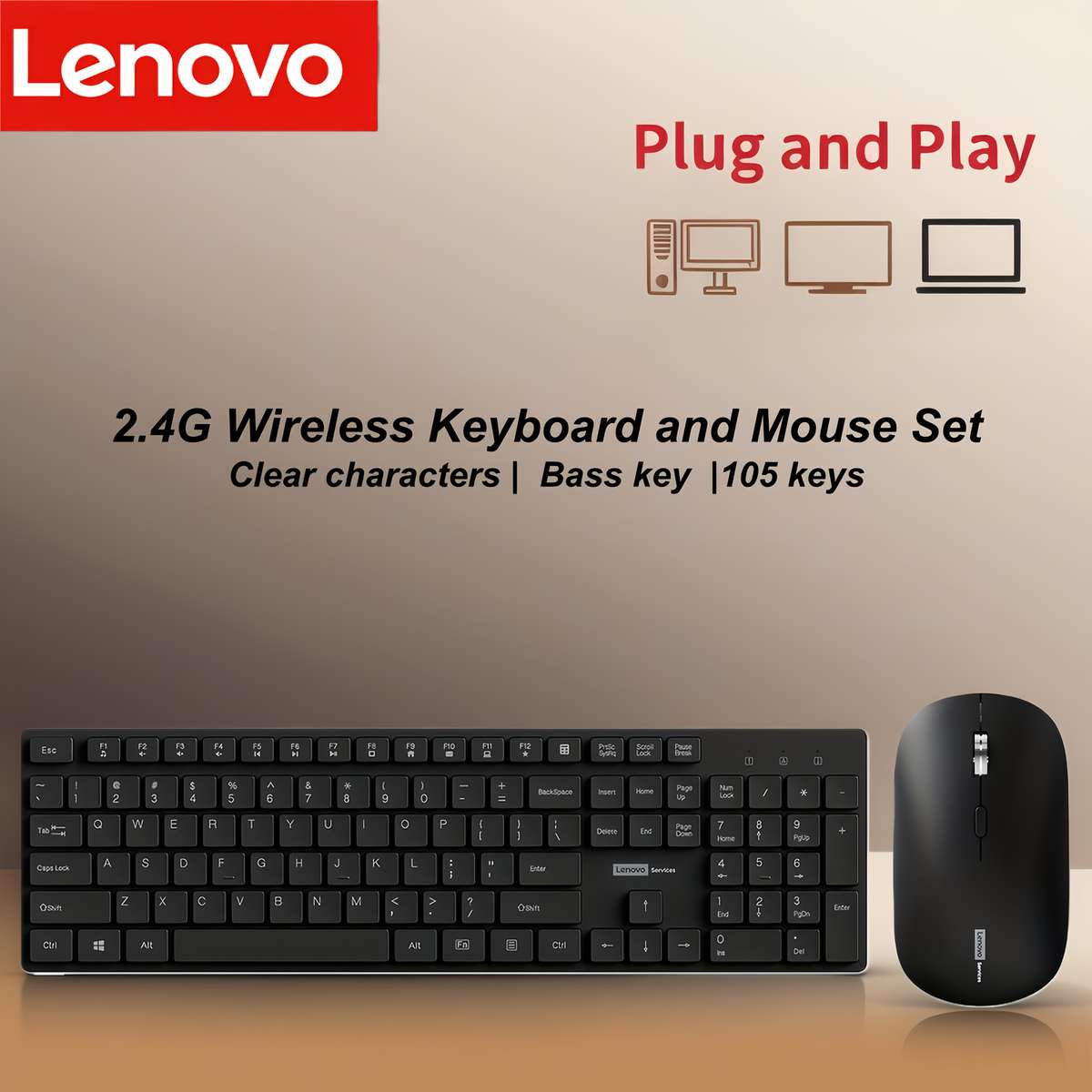 Ultra-Thin Wireless Keyboard And Mouse Set