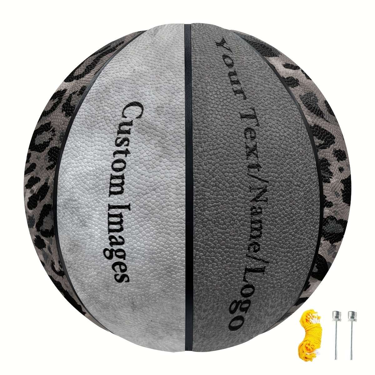 Basketball Color Gray Leopard Print Size7