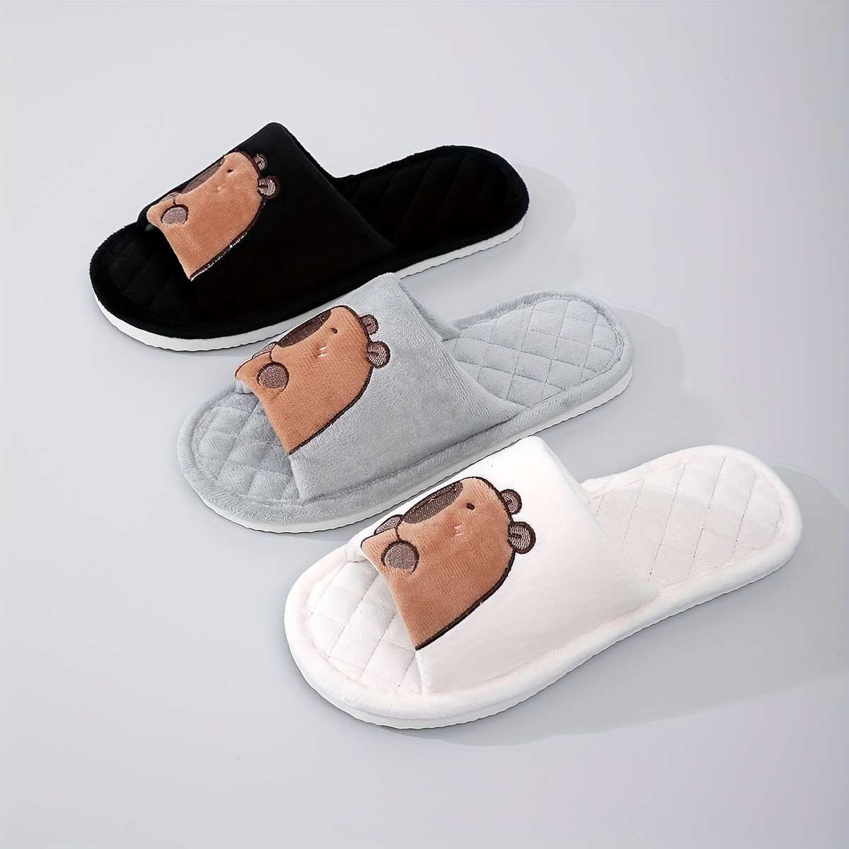 Cotton Slippers Color Light Grey Sizeuk 6.5-7