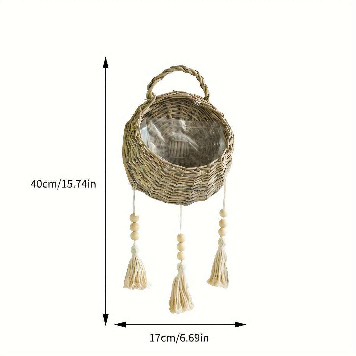 Flowerpot Color Tassel Basket