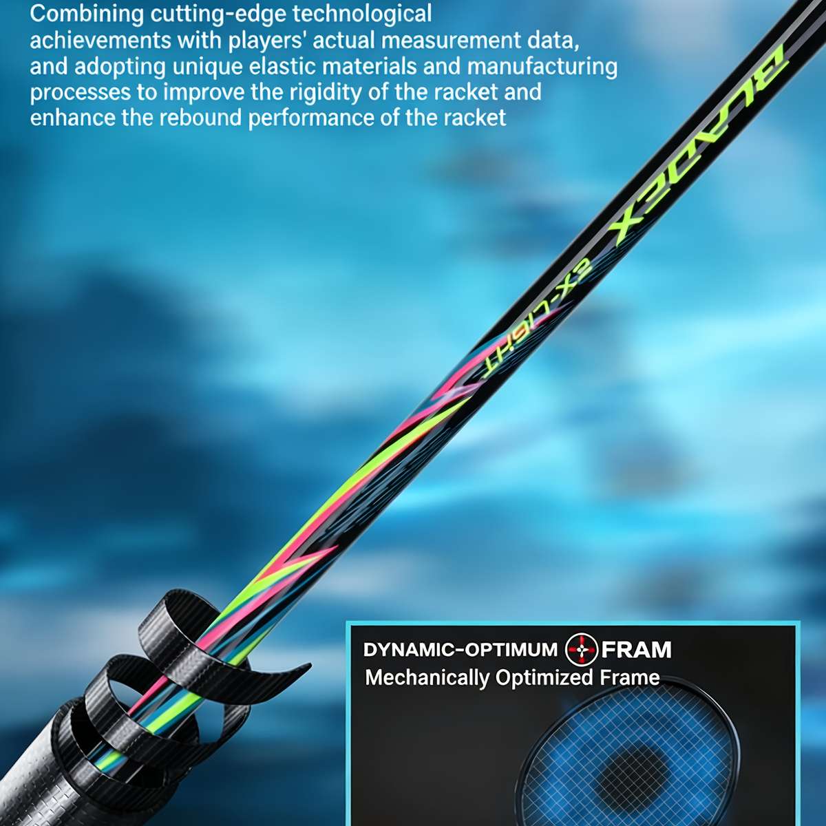 Badminton Racket Model Black 5U