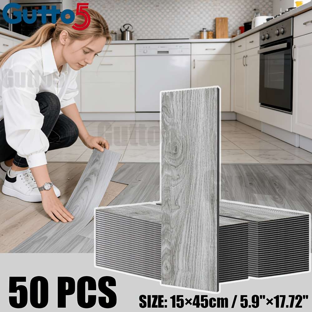 Self Adhesive Floor Stickers Medium Gray 100 Pcs Covers 6.75O