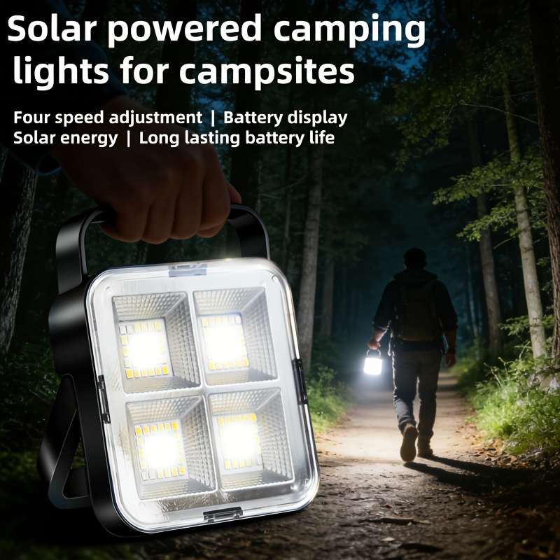 Solar Emergency Lights Color Black