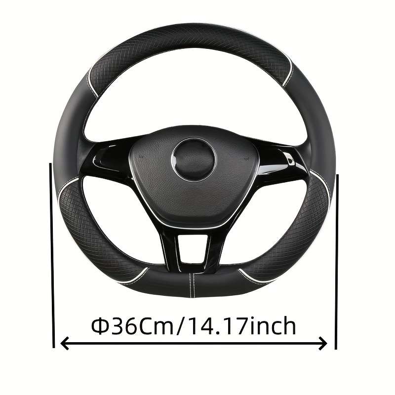 Car Steering Wheel Cover Orange (D Shaped)