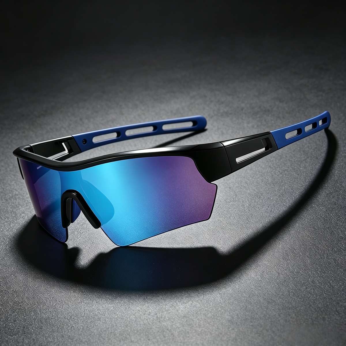 Cycling Glasses Color Black Frame Gray Lens  Glasses Cloth