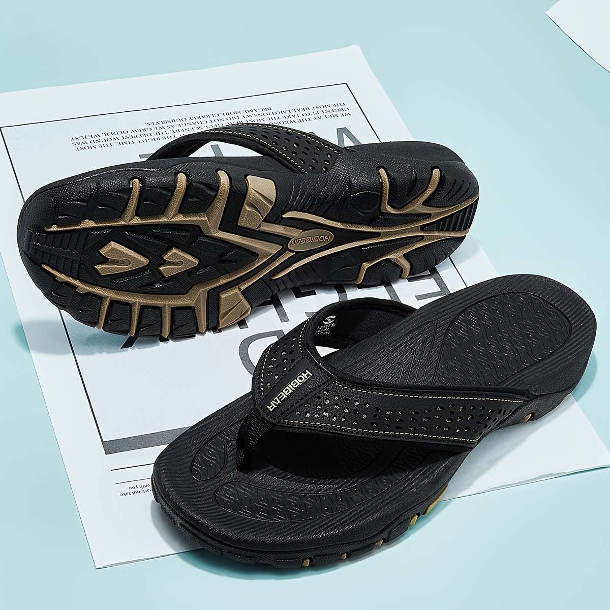 Men Slippers Summer Style Dark Brown Size Uk 15