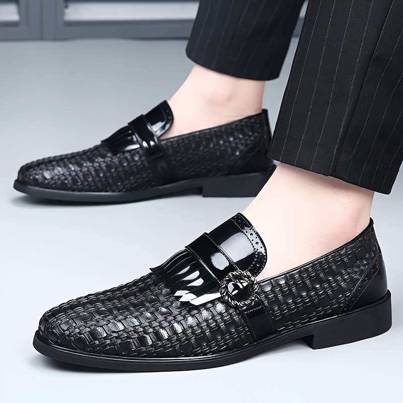 Mens Leather Shoes Color Black Sizeuk 5.5