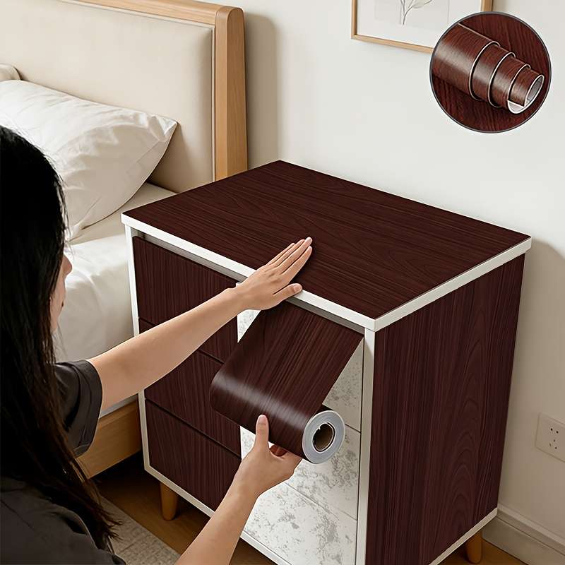 Self Adhesive Mahogany Grain Floor Sticker 60cm x 3m