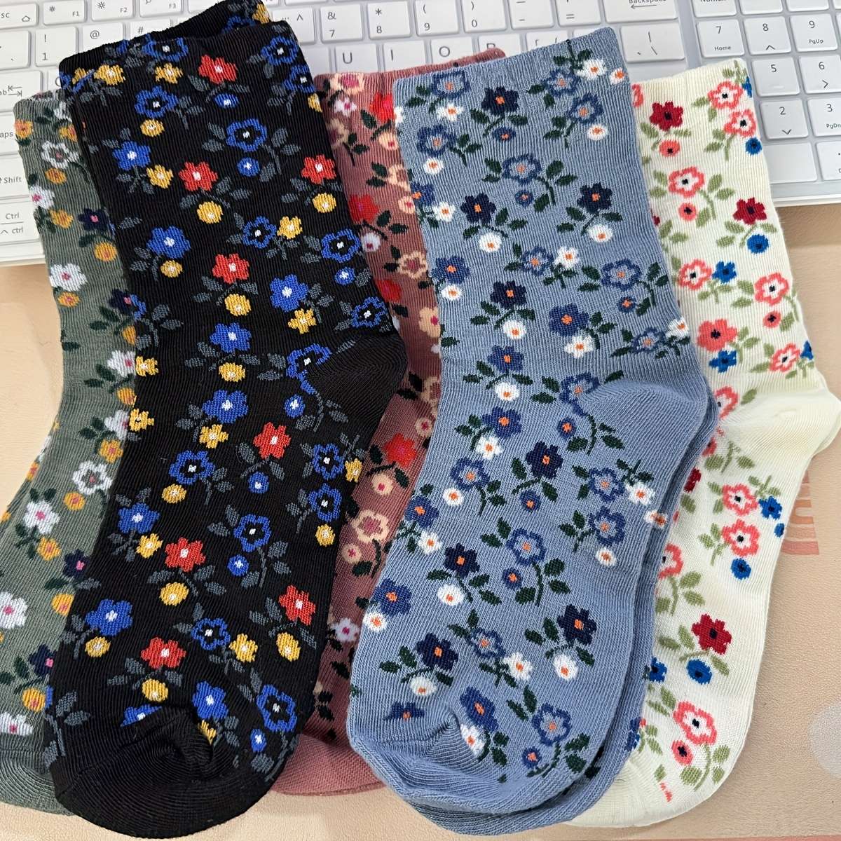 Women S Socks Color Multicolor 5Pairs Size Asian Onesize