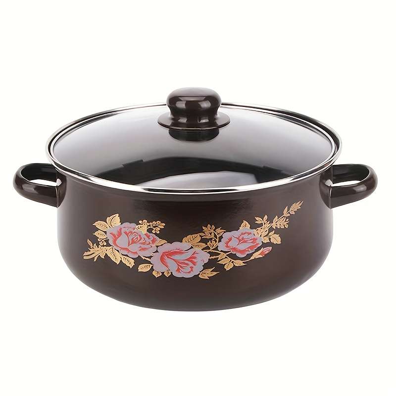 5Pcs Professional Exquisite And Portable Multifunctional Enamel Pot Cooking