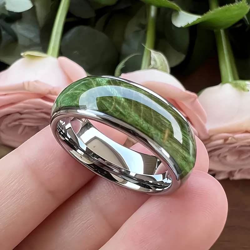 Dainty Fashion Party Accessory Statement Ring Color Steel Color Size 10