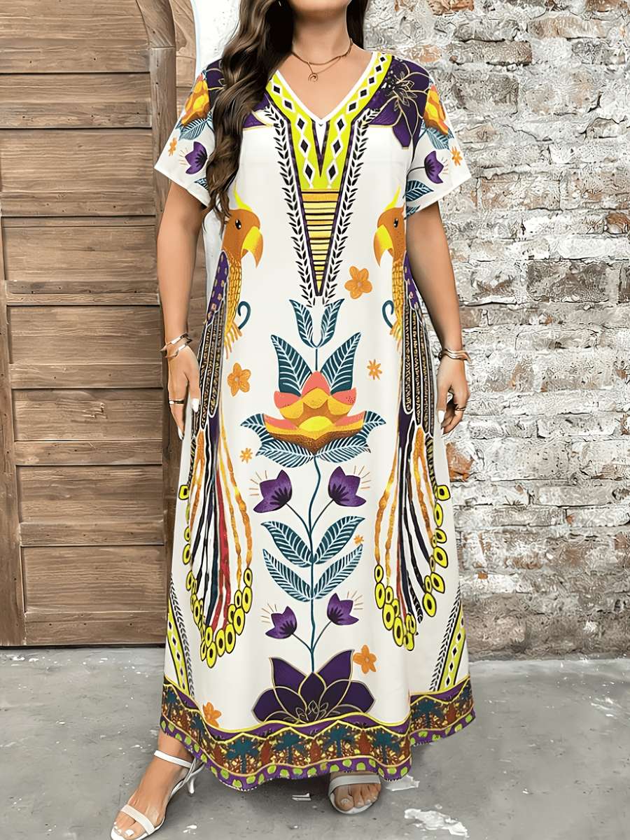 Women S Dress Color Apricot Size 5Xl