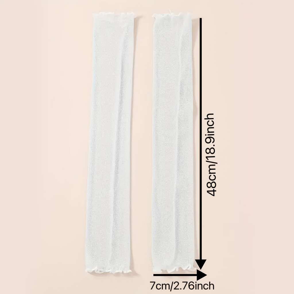 Women Solid Mesh Arm Sleeves