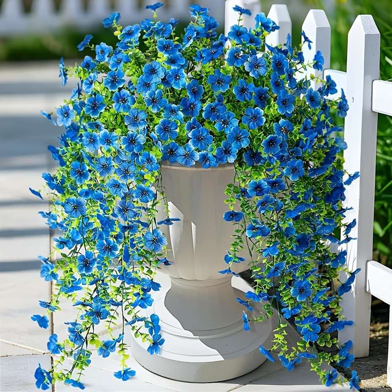 Simulated Flower Color Blue Quantity2Pcs