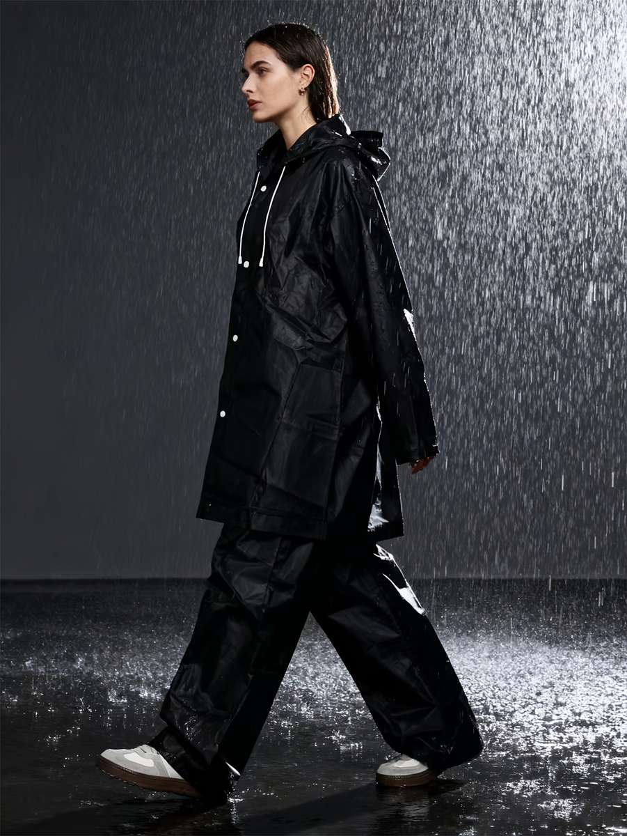 Raincoat Black Size Asian Onesize