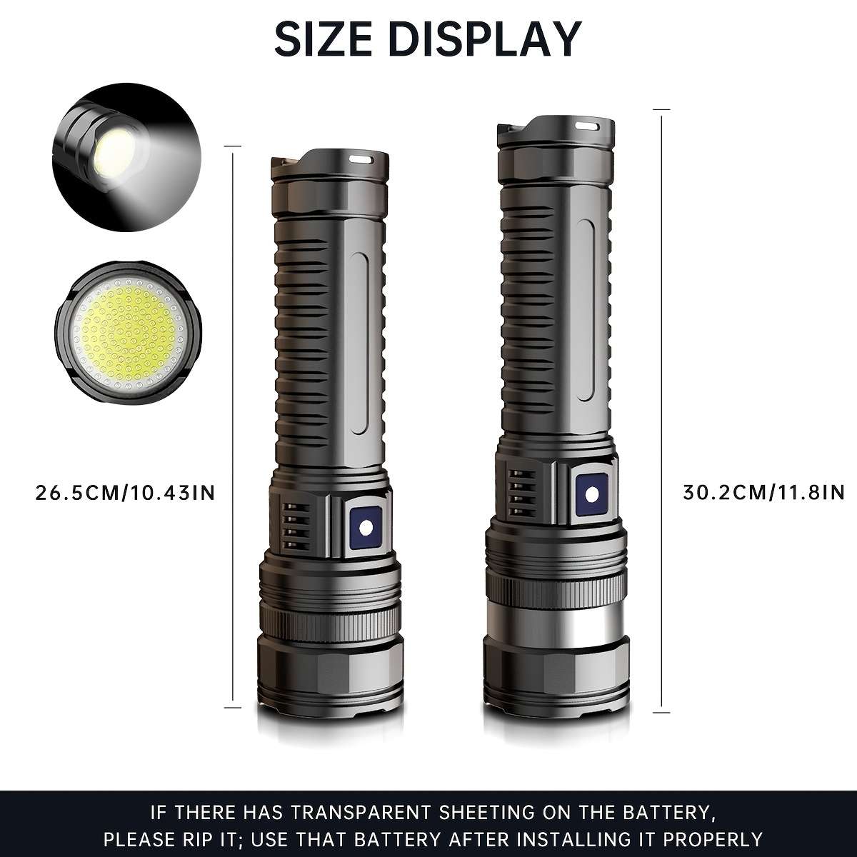 Advanced 1Pc High Brightness Outdoor Handheld Flashlight With Professional