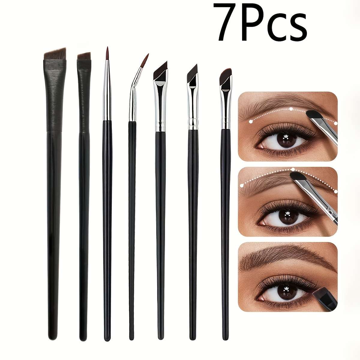 Makeup Brush Set Color 7 Pieces In Total Right Angle  Angle  Large And